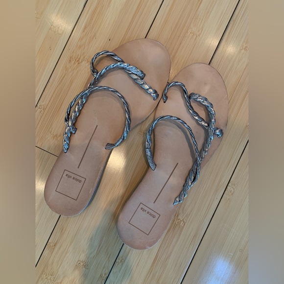 Dolce Vita Dark Gold Braided Sandals - Picture 4 of 7